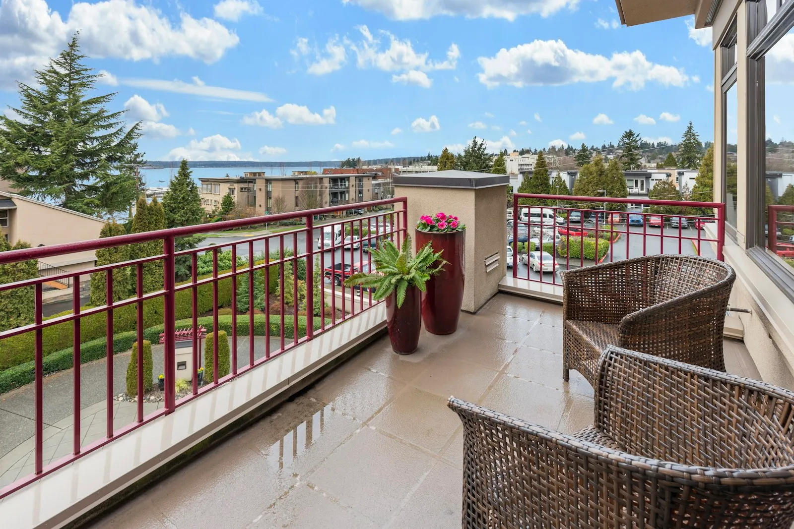 Terrazza di un appartamento con vista mare